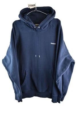 Reebok Mens Blue Sports Hoody Sweatshirt Jumper Logo Size 3XL XXXL Big Size - Image 1 of 4