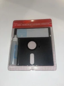 5,25 Scheibenantrieb Kopfreiniger mit Lösung 5 1/4 Diskettenreinigungsset Neu - Bild 1 von 1