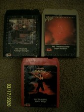 Lot of 3 Pat Travers 8 Track Cartridges "Putting it Straight" "Crash and Burn" "