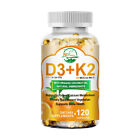 (1-4 Bottles) Vitamin K2 (Mk7) D3 5000 Iu Supplement, Bioperine Capsules, Immune