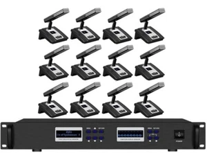 Wireless Conference System Digital Discussion System 1 Chairman 11 Delegate Mic - Picture 1 of 4