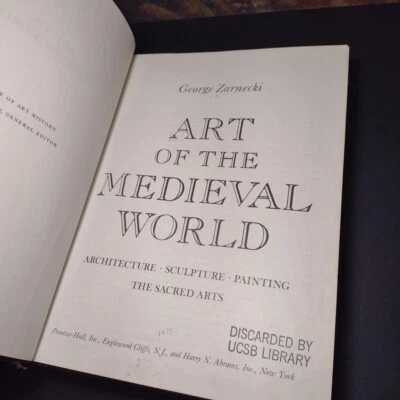 Art of the Medieval World by George Zarnecki -Hardcover -Ex Library -1975 - Image 1 of 4