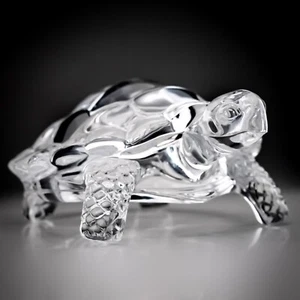 Estatuilla Tortuga Grande Cristal D’Arques Cristal Plomo Cristal Francia 17cm L 856g - Imagen 1 de 14