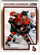 2012-13 Score Gold Rush Guillaume Latendresse #332 Ottawa Senators