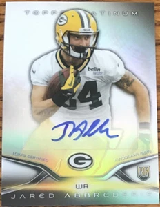 2014 Topps Platinum Rookie Autographs Refractors Jared Abbrederis #77 - Picture 1 of 2