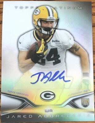 2014 Topps Platinum Rookie Autographs Refractors Jared Abbrederis #77 - Image 1 of 2