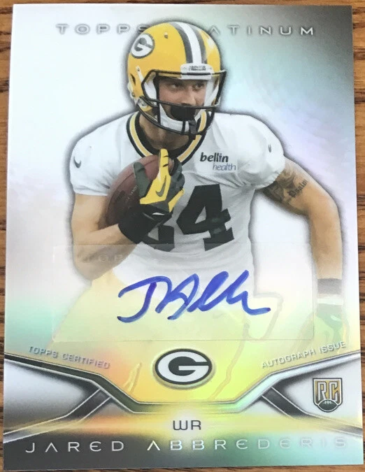 2014 Topps Platinum Rookie Autographs Refractors Jared Abbrederis #77 - Image 1 of 2