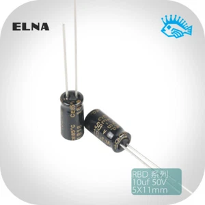 ELNA 10uF 50V10uF CE-BP RBD unpolarer Audiokondensator 5x11 mm - Bild 1 von 3