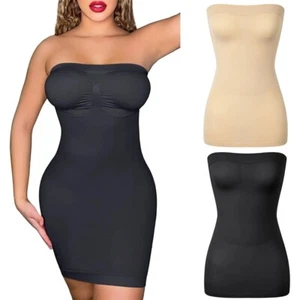 Women Full Body Slip Under Dresses Slimming Shapewear Tummy Control Corset Skirt - Picture 1 of 21