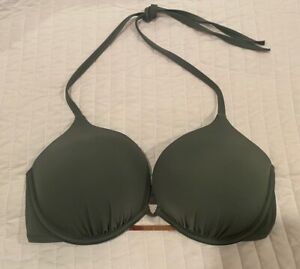 Victoria's Secret 34D Bali Bombe Push Up Bikini Top grün fügt 2 Tassengrößen hinzu