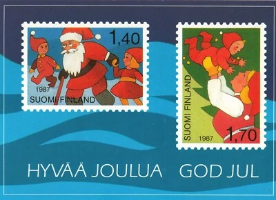 Christmas Santa Claus Stamps Finland Europe Mint FDC Maxi 1987 - Image 1 of 2