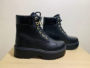 Timberland lace up leather ortholite women’s boots black A5U5J NWOB size 7.5 - Picture 1 of 7