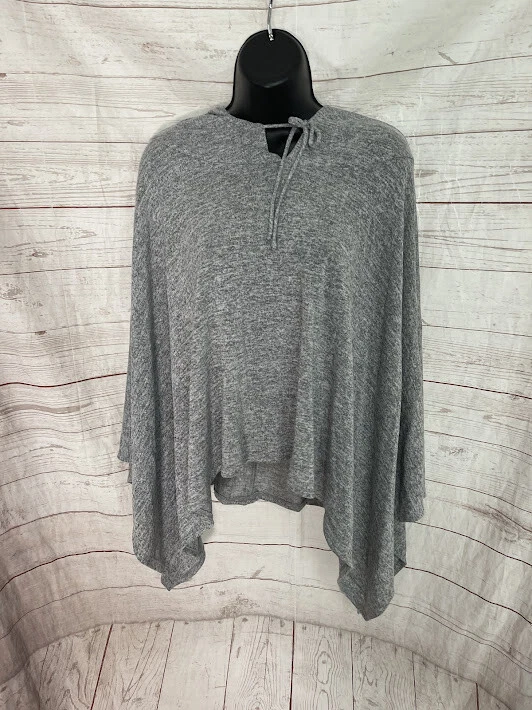 Suéter Charlotte Russe Gris Tejido Envolvente Con Capucha Manga Larga Para Mujer Talla S Foto 1 de 4