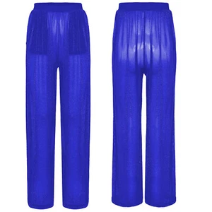 Girls Kids Bell Bottoms Casual Beach Pants Pageant Sequin Carnival Yoga Loose - Picture 1 of 47