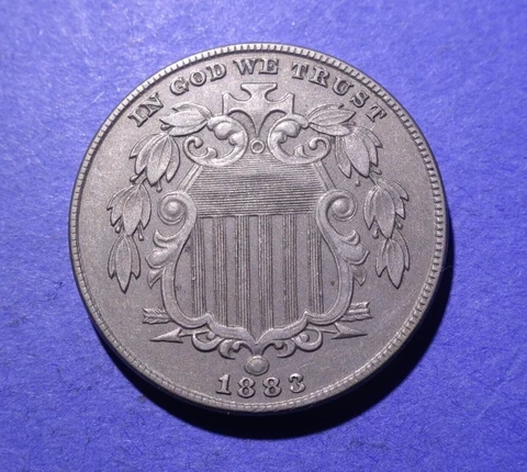 1883 Shield Nickel  Ch. XF Cover