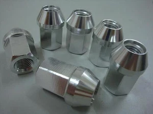 20 OPEN 12X1.5 ALUMINIO RACING LUG TUERCA PARA Cadillac Chevrolet Chrysler PLATA - Imagen 1 de 1
