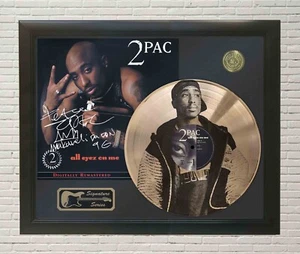 2Pac Tupac All Eyez On Me gerahmtes lasergeätztes Bild LP-Display - Bild 1 von 4