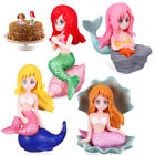 4 Mini-Meerjungfrauen-Figuren für Kuchen & Deko