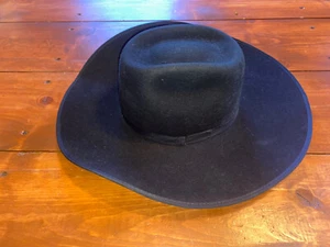 Resistol Tuff Hedeman Black 4X Holt Felt Cowboy Hat   6 3/4 - Picture 1 of 6