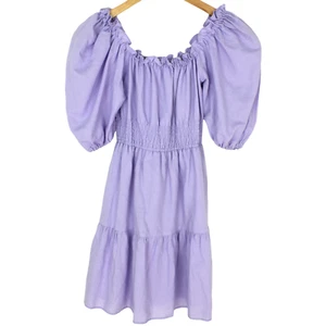 Country Road Linen Cotton Crinkle Gathered Dress Teens 10 Women's 6 8 - Picture 1 of 9