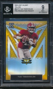 2020 Leaf Valiant Yellow #BATT1 Tua Tagovailoa BGS 9