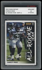 CHARLES CROSS 2022 PANINI INSTANT NFL 1ST GRADED 10 ALL-ROOKIE TEAM ROOKIE CARD