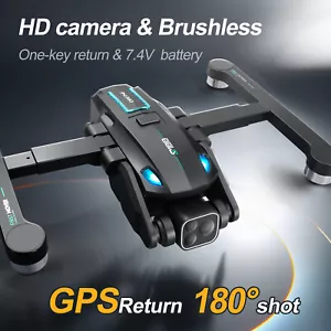 FPV Brushless RC Drone 4K HD Camera WiFi Quadcopter Obstacle Avoidance 2 Battery - Picture 1 of 22