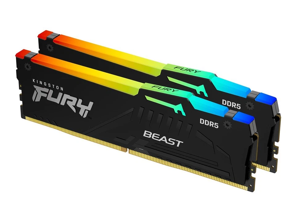 DDR5 64GB KIT 2x32GB PC 6000 Kingston FURY Beast RGB EX KF560C30BBEAK2-64