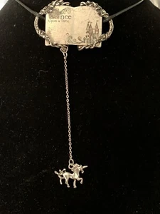 Once Upon A Time Buchhalsband Halskette mit baumelndem Einhorn ODER Apfel - Bild 1 von 8