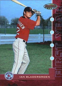 2005 Bowman's Best Red Boston Red Sox Baseball Card #78 Ian Bladergroen FY /199