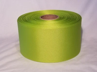 Lime Grosgrain Ribbon ~Offray~ 10 yards ~3 inches~ New ~High Quality~ 3" inch - Image 1 of 2
