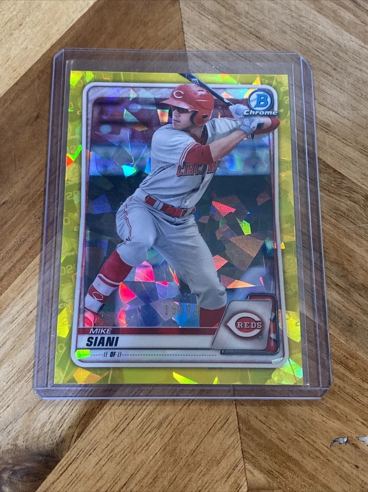 2020 Bowman Chrome Draft Sapphire MIKE SIANI Yellow /99 Reds - Image 1 of 2