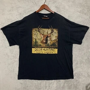 Camiseta Vintage Años 90 Cola Blanca Ciervo XXL Caza Animal Buck Naturaleza Negra - Imagen 1 de 6
