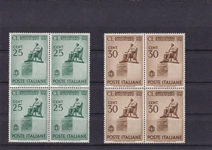 SA24d Italy 1942 The 150th Anni of the Birth of Rossini, Statue mint blocks of 4 - Picture 1 of 1