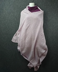 J.CREW Pre-Owned Oversized 100% Cashmere Frosty Lavender Travel Wrap K2532 90x42 - Picture 1 of 7