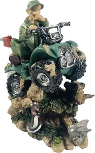 Urbalabs Redneck Hillbilly ATV Mud Run Four Wheeler Gift Funny Statue Hunter - Picture 1 of 7
