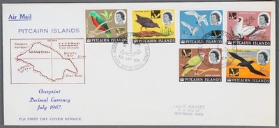 MayfairStamps Pitcairn Islands FDC 1967 Overprint Decimal Currency Combo First D - Image 1 of 2