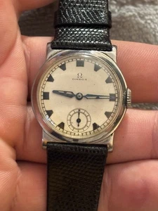 Splendido RARO Omega Foibos CK 785/ 1934 15J 31mm Vintage Cinturino LUCERTOLA LEGGI - Foto 1 di 17