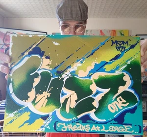 FUZZ ONE Canvas 31x23cm GRAFFITI STREETART COPE2/QUIK/SONIC/RD357/STAYHIGH/CES - Picture 1 of 4