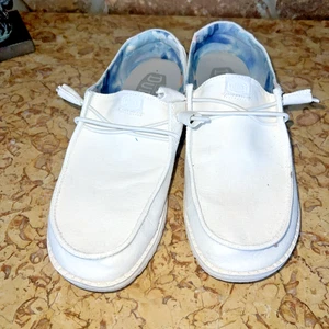 Wendy White Hey Dude Größe 9 top einmal getragen Schatten nicht an Schuhen - Bild 1 von 9