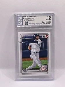 2020 Bowman Draft Austin Wells 1st Bowman Prospect Graded MGCo. Gem Mint 10! - Picture 1 of 1