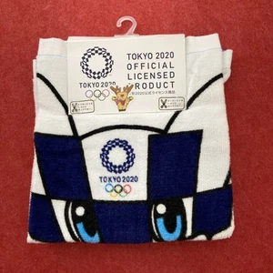 Pair of 2020 Tokyo Olympics Face Towels w Miraitowa Mascot Pattern Kitchen Gift - Bild 1 von 10