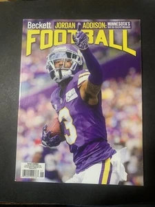 Beckett Football Jordan Addison January 2024 Minnesota Vikings - Picture 1 of 3