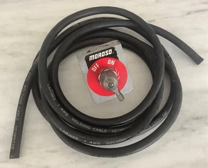 MOROSO Battery Cut Off Switch, Custom Mount + 11.5 Feet 1 AWG Cable - Picture 1 of 4