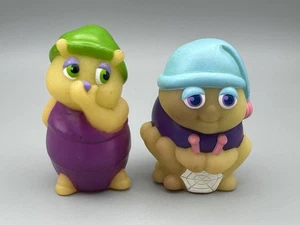2 Old Playskool Glo Friends Glow Worm Bug Finger Figure Toys 1985 /86 Hasbro - Picture 1 of 5