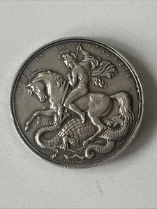 Antike LONDON POLYTECHNIC Silbermedaille 1. Preis Dampf Elementar. J.A. Restall - Bild 1 von 8