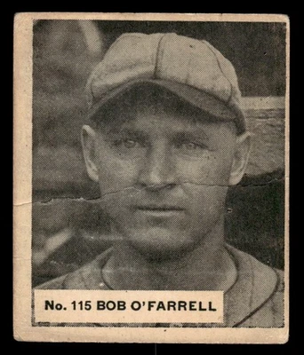 1936 World Wide Gum Co. V355 Baseball #115 Bob O'Farrell PR - Image 1 of 2