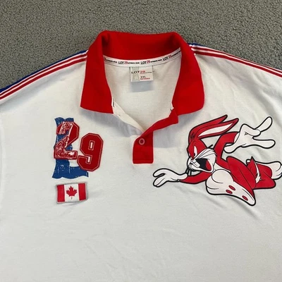 Lote 29 Camisas Polo Looney Tunes XL Bugs Bunny Streetwear Bandera de Canadá Hip Hop Foto 1 de 4