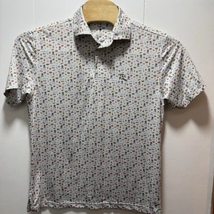 Polo de rendimiento Rhoback para hombre The Grillmaster estampado total talla mediana - Imagen 1 de 7