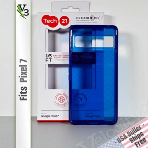 Tech 21 Case for Pixel 7 - Blue EvoCheck Gel Case | Ultra Slim & Flexible | USED - Picture 1 of 22